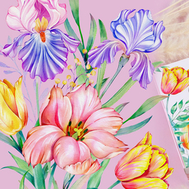 Яркие цветы