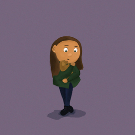 девочка с собакой 