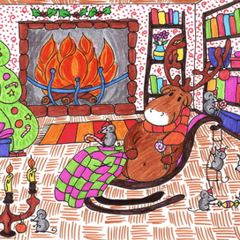 Олень и санта-маусы