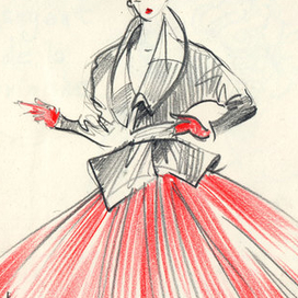 fashion sketch Dior