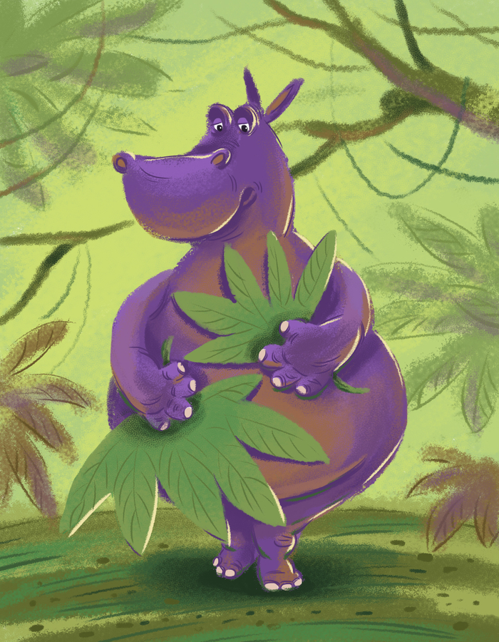 Застенчивая бегемотиха