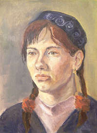 портрет "Девушка в тюбетейке"