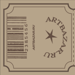 дизайн для билета на выставку Artbazar