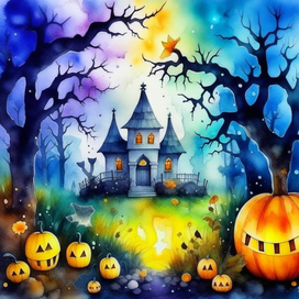 Halloween watercolor 