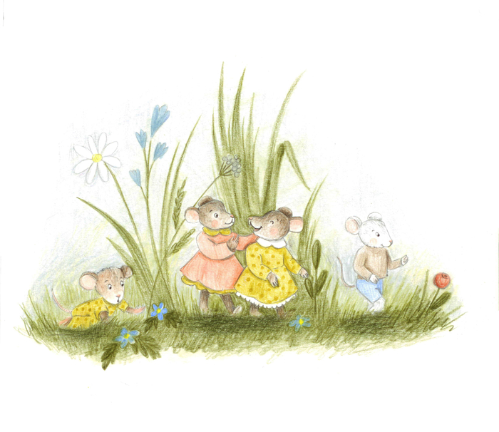 Мышата идут к бабушке