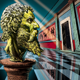 Зал с зеркальным полом