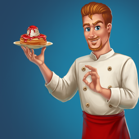 Персонаж повар для казуальной игры
