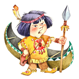 Иллюстрация к сказке "Белый ёжик"