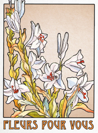 Открытка "Лилии"