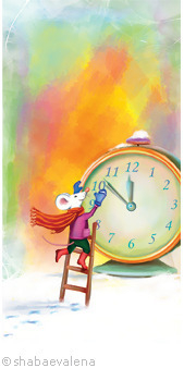 Иллюстрация к открытке для "АЗСТРАСТСТРОЙ"