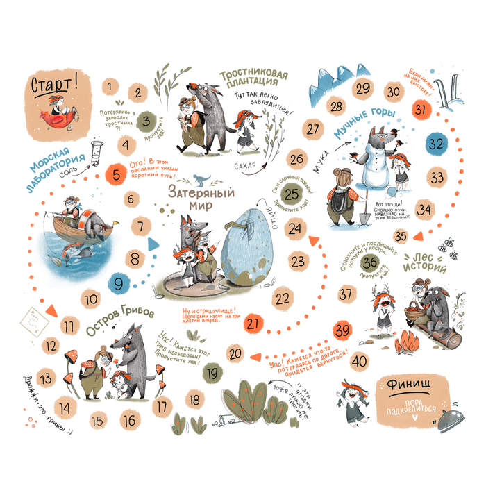 Детская игра-ходилка " Приключения Красной Шапочки"