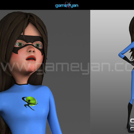 3D мультфильм Сильвари Моделирование персонажа