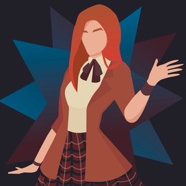 Индивидуальный постер с персонажем визуальной новеллы