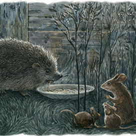 Ёжик любит лапшу