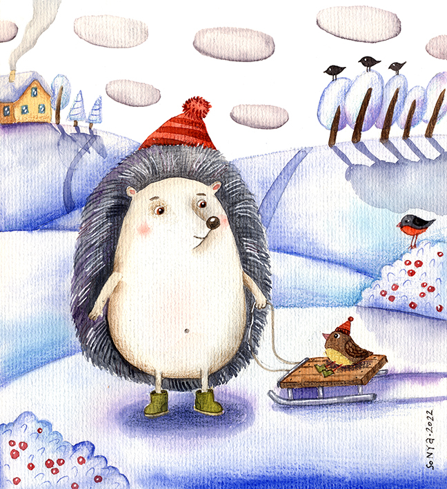 Ёжик выздоровел