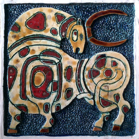 "Бык", керамика, глазурь. 2016 г.