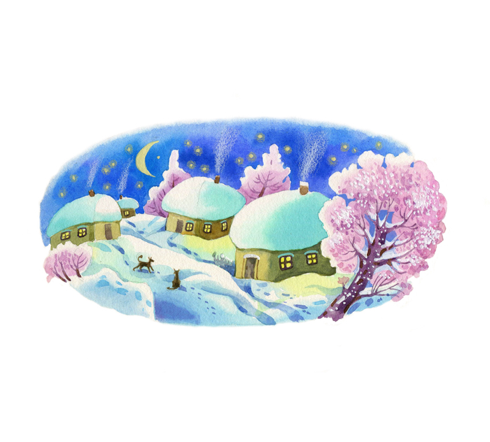 Заставка к повести Н.Гоголя "Ночь перед Рождеством"