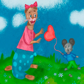 Открытка с сердечком