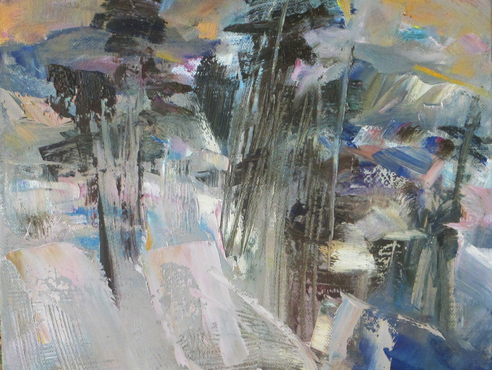 апрель в горах.этюд