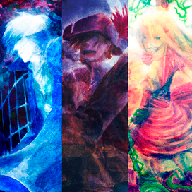 Коллаж обложек "Призрак в ночи"