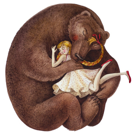девочка и медведь