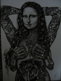 Старая работа, но люблю её "Мона моими глазами"