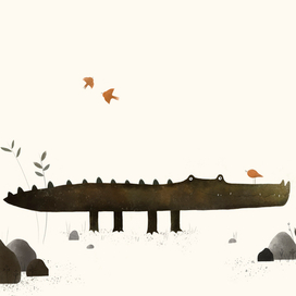 Крокодил иллюстрация 