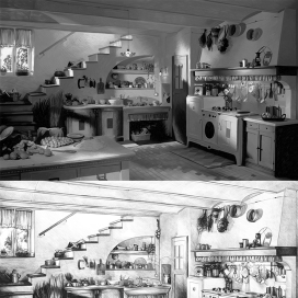 Интерьер в двух техниках