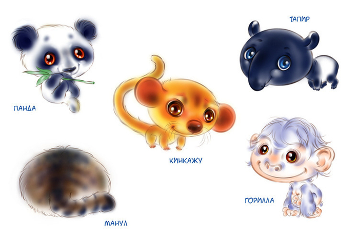 зверики для Moregrand "Весёлые пирамидки"