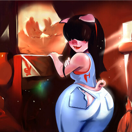 Иллюстрация к книге про Красивую Свинку в Хлеву.