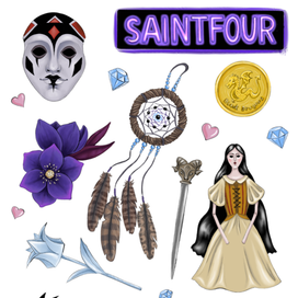 Стикерпак по игре Клуб Романтики