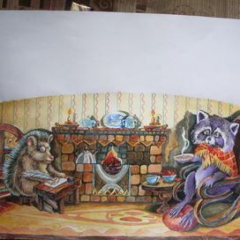 Иллюстрация к сказке про Енота