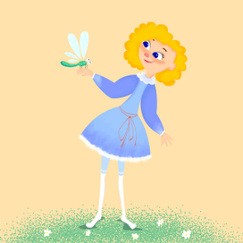 стрекоза и девочка