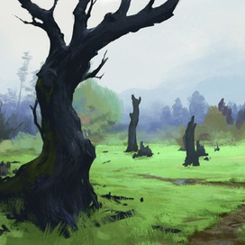 Черные деревья