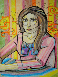 Девушка с персиками без персиков