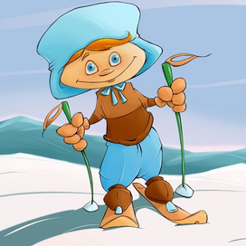 Маленький лыжник