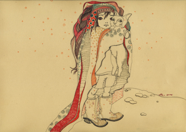 Снег в степи.