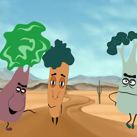 Кадр из мультфильма "Техасские овощи"