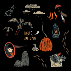 Осенний стикерпак "Хэллоуин"