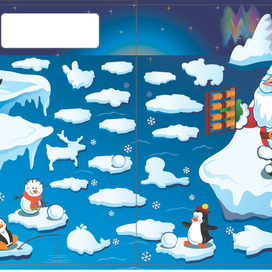 зимние...(наклейки)