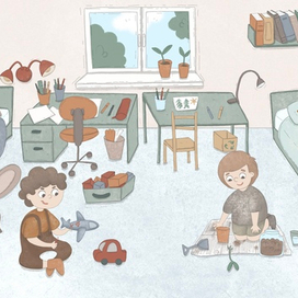 Иллюстрация к книги про мальчишек