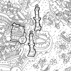 Карта Санкт-Петербурга. Стрелка Васильевского острова