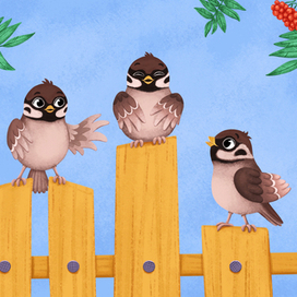 Разворот для детской книжки про счёт