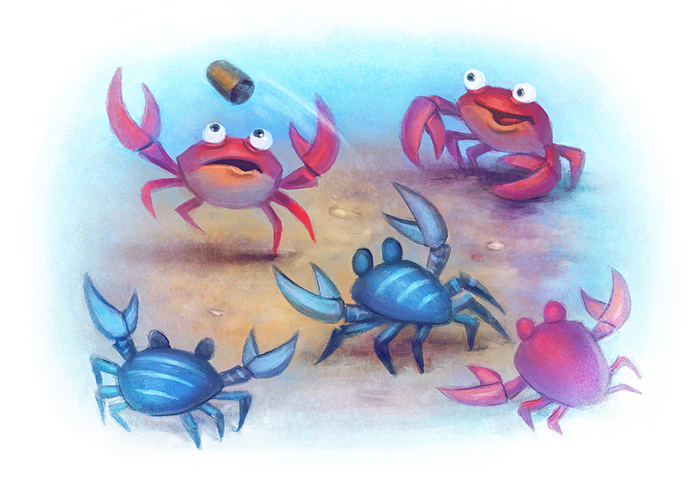 Крабы делают что-то важное =)