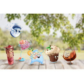 Серия персонажей «Напитки»