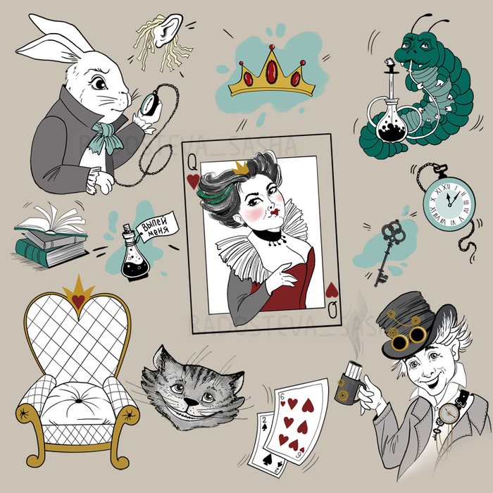 Стикеры Красной королевы