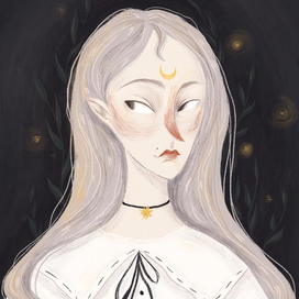 Портрет девушки с волшебными мотивами