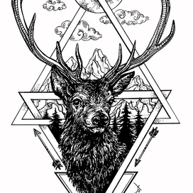 Олень и треугольники