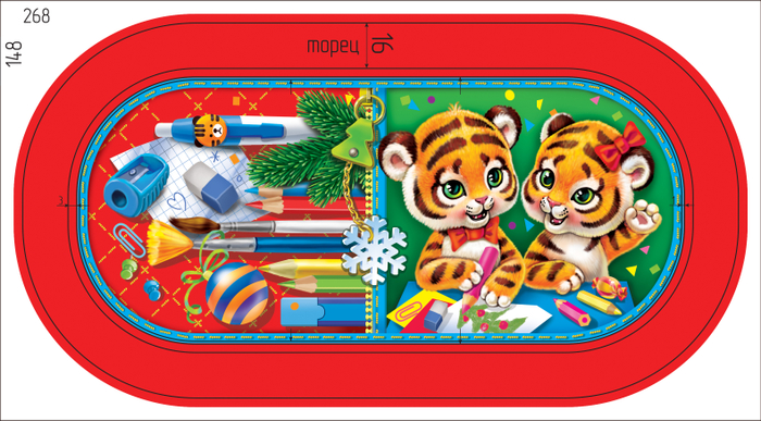 новогодний пенал