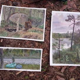 Акварельные пейзажи 